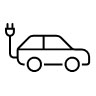 Vector icon of electric vehicle