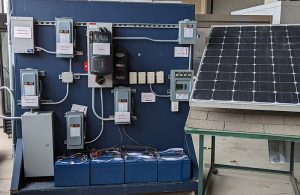 Photo of solar array trainer and control panels