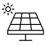 Vector icon of solar panels